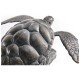 Sea Tortoise Bronze Statue with Marble Base
