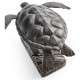 Sea Tortoise Bronze Statue with Marble Base