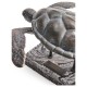 Sea Tortoise Bronze Statue with Marble Base