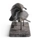 Raised Manatee Bronze Statue with Marble Base