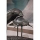 Raised Manatee Bronze Statue with Marble Base