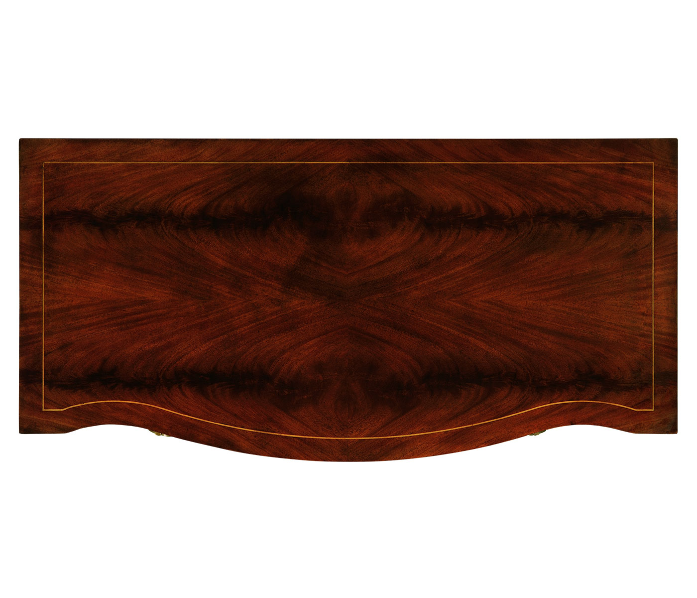 Bowfront mahogany side cabinet (high seen)