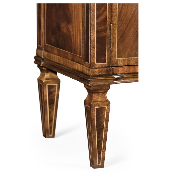 Bowfront mahogany side cabinet (high seen)