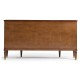 Serpentine antique brown mahogany sideboard with four doors