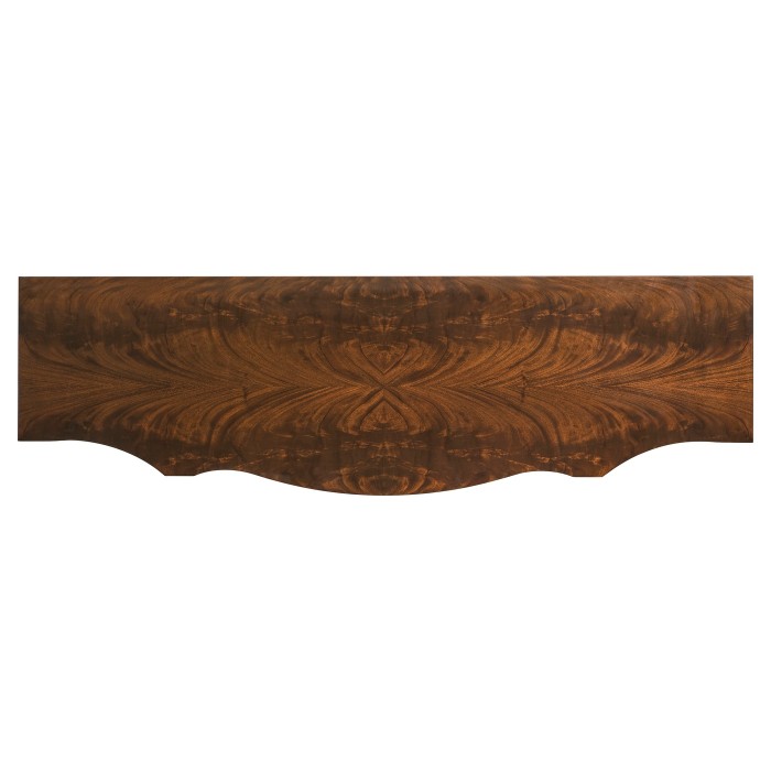 Serpentine antique brown mahogany sideboard with four doors