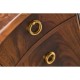 Serpentine antique brown mahogany sideboard with four doors