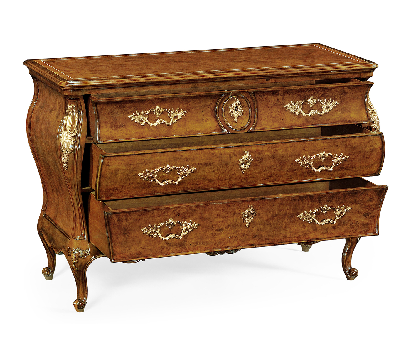 Louis XV Burl walnut chest of drawers