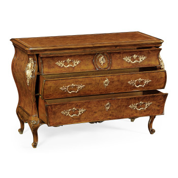 Louis XV Burl walnut chest of drawers