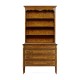 Tall Burl Walnut Bookcase on Chest