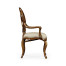 Sheraton Style Burl Walnut Oval Back Arm Chair