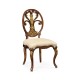 Sheraton Style Burl Walnut Oval Back Side Chair