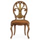 Sheraton Style Burl Walnut Oval Back Side Chair