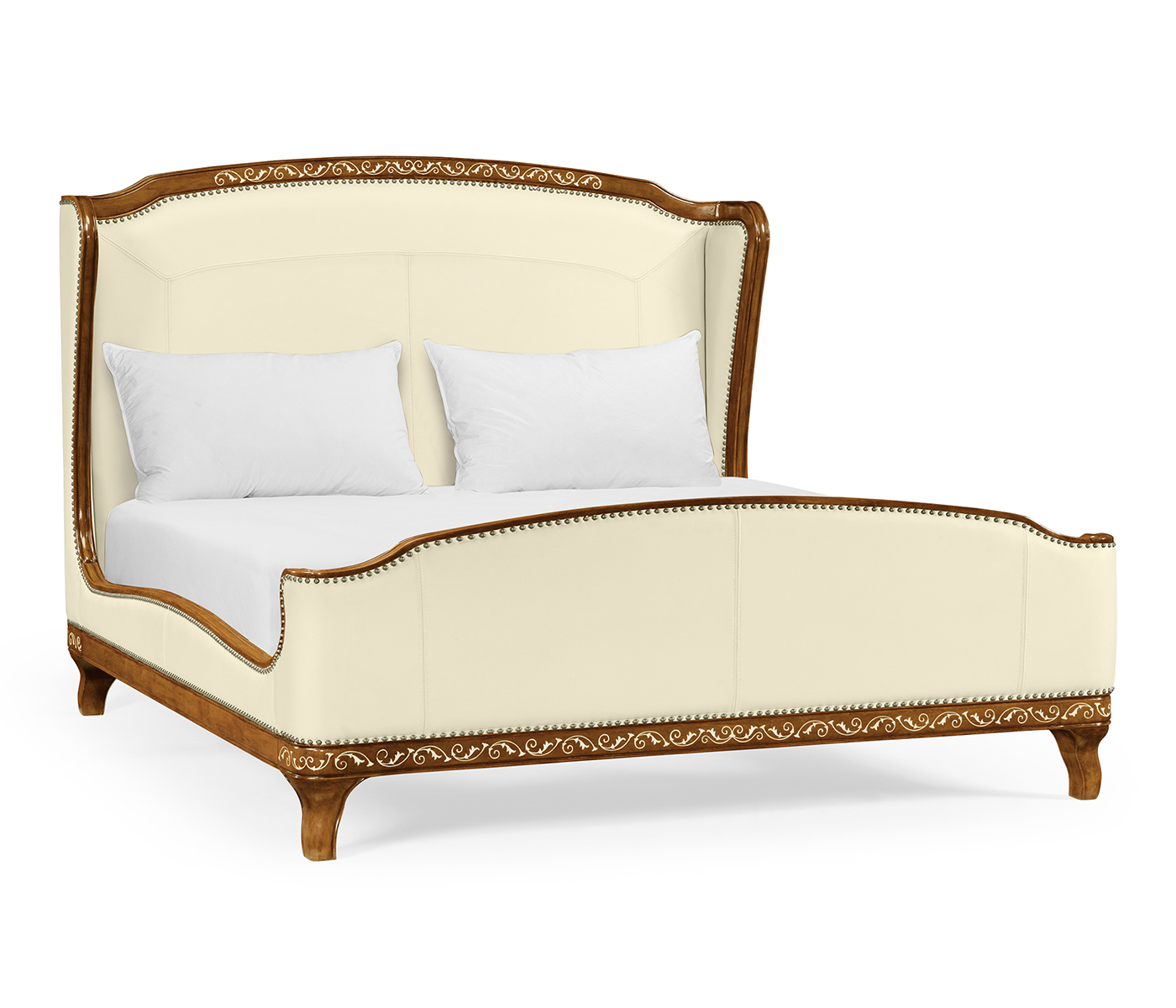 Louis XV Style Burl Walnut Cali King Bed