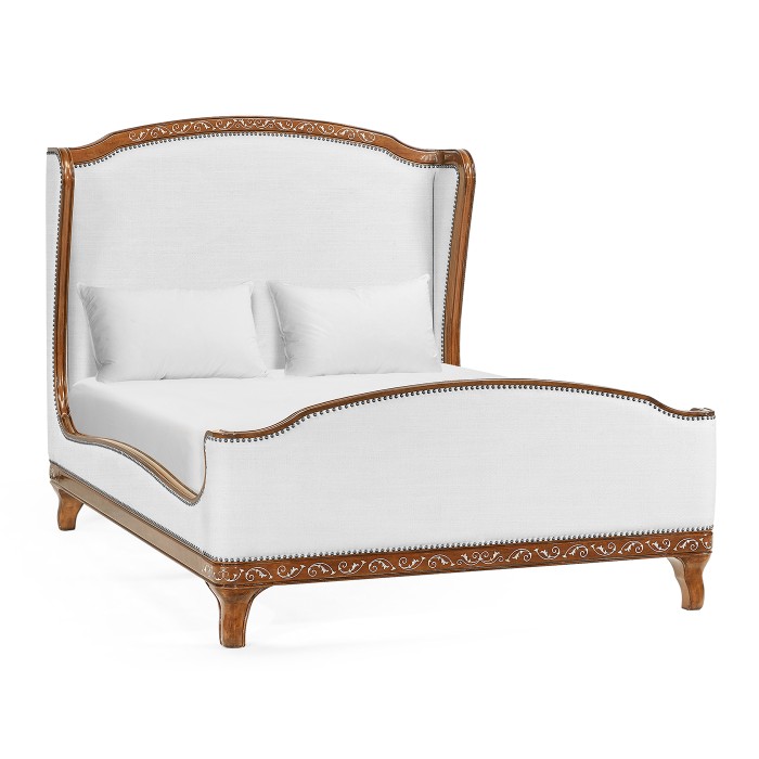 Louis XV Style Burl Walnut UK Queen Bed