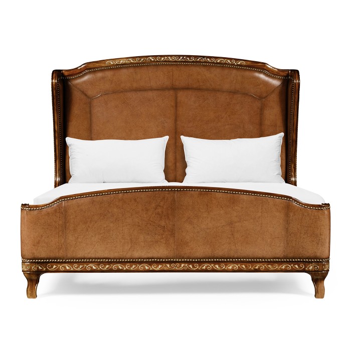 Louis XV Style Burl Walnut UK Queen Bed