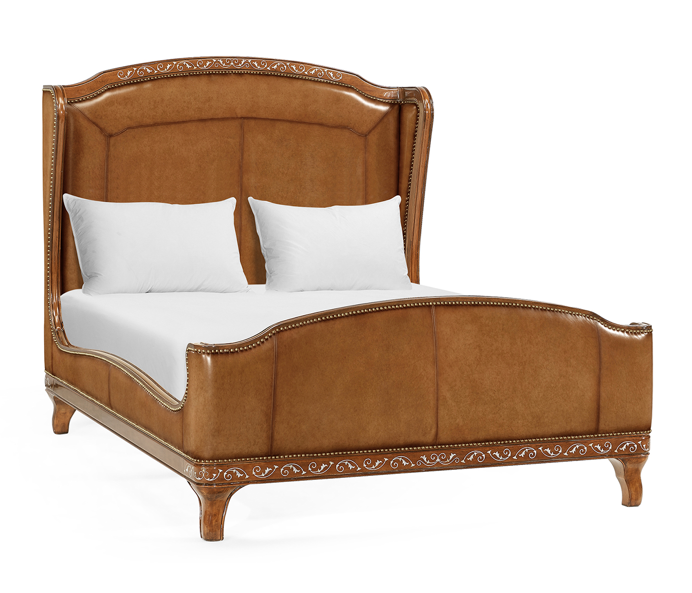 Louis XV Style Burl Walnut UK Queen Bed