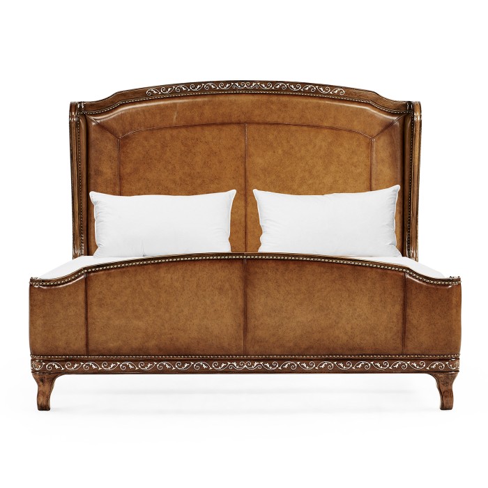 Louis XV Style Burl Walnut US King Bed