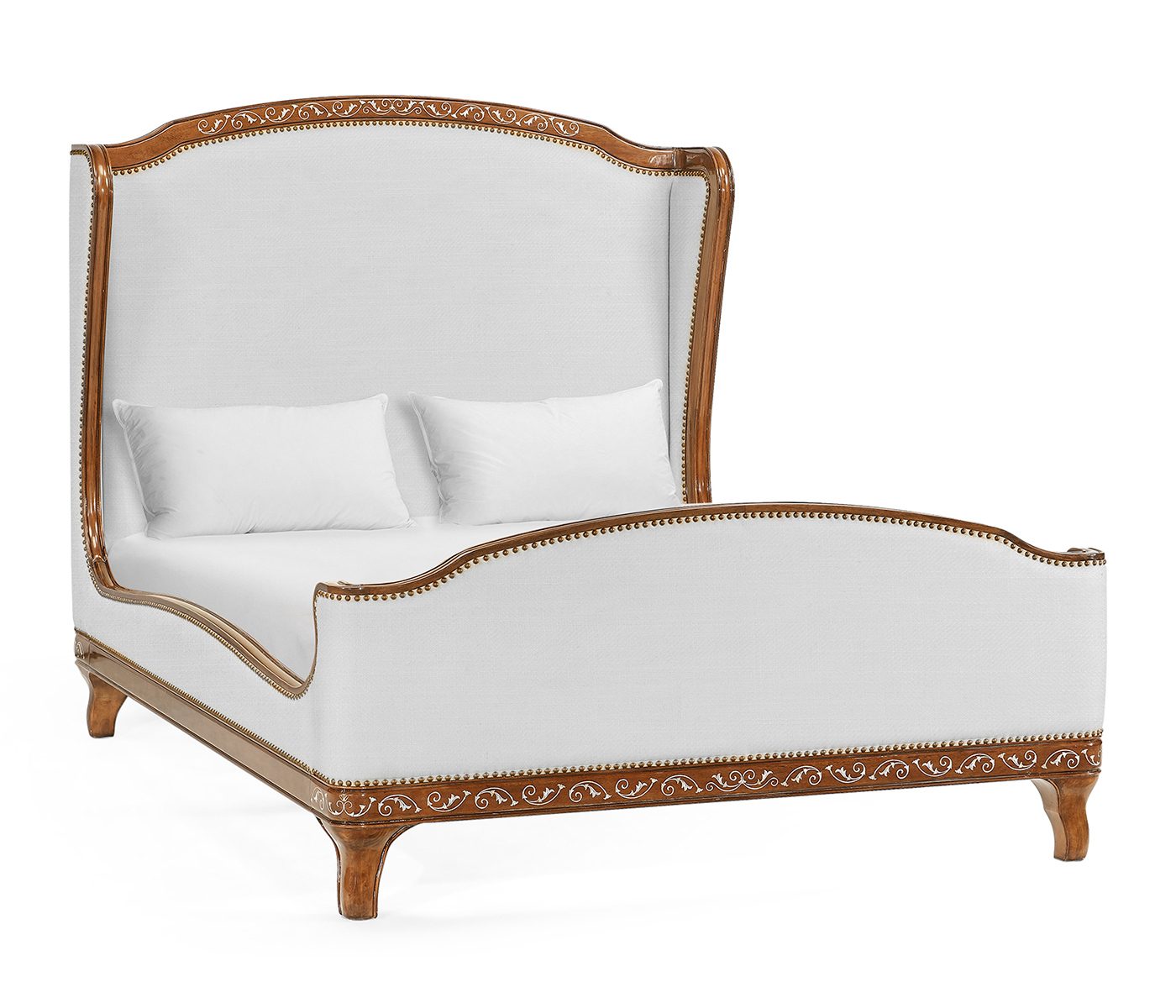 Louis XV Style Burl Walnut US Queen Bed