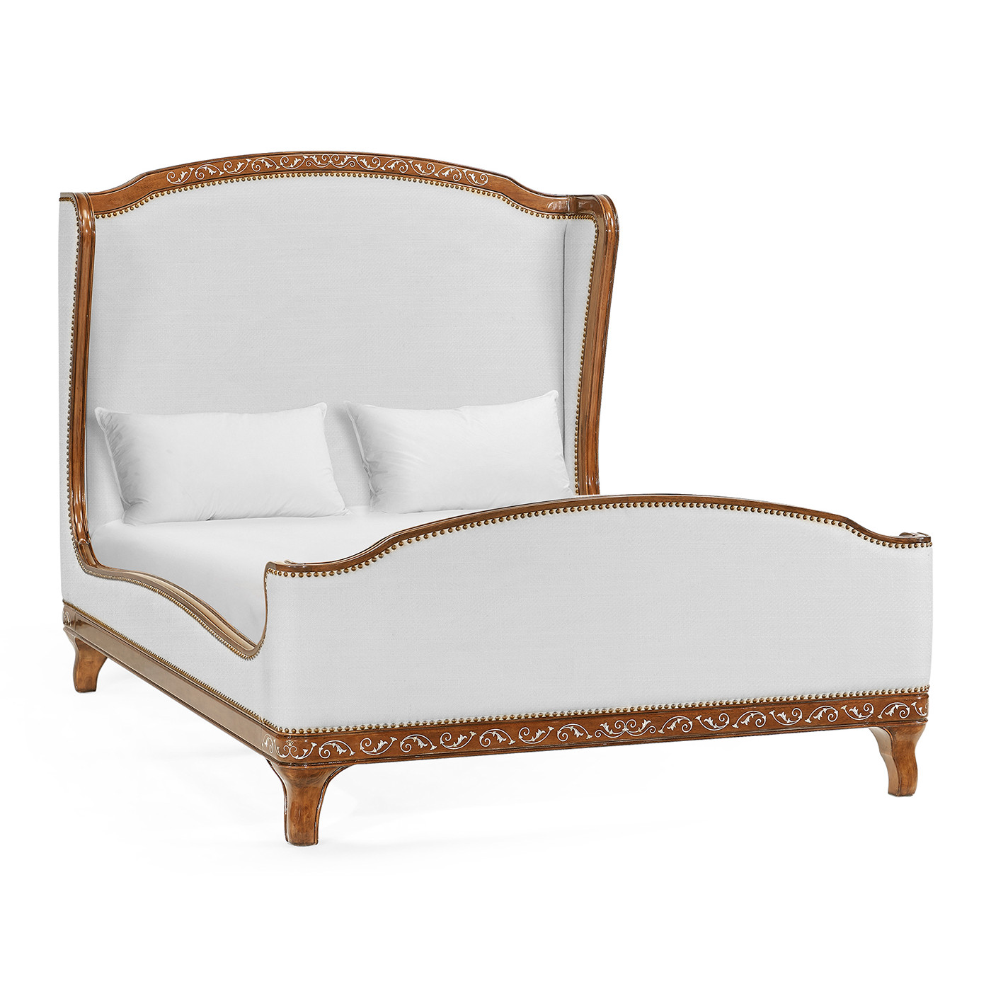 Louis XV Style Burl Walnut US Queen Bed