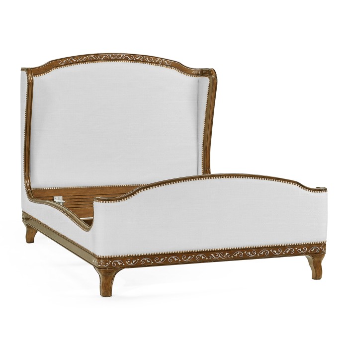 Louis XV Style Burl Walnut US Queen Bed