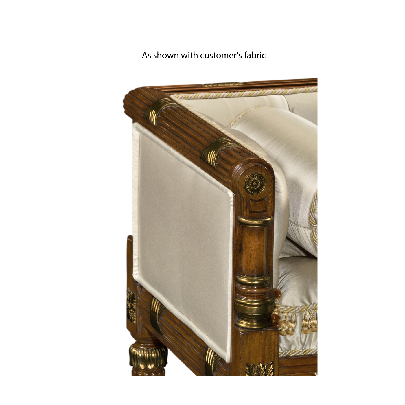 Regency Style Walnut Upholstered Settee