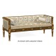 Regency Style Walnut Upholstered Settee
