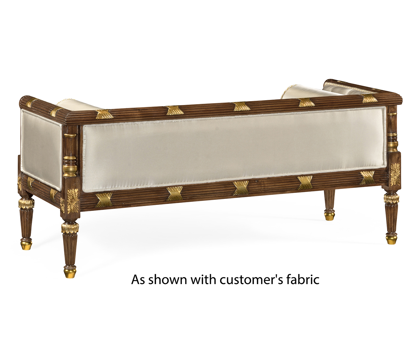 Regency Style Walnut Upholstered Settee