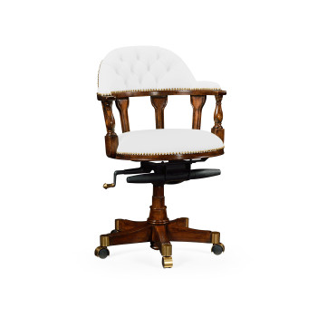 Fabric upholstered captain's chair (COM)