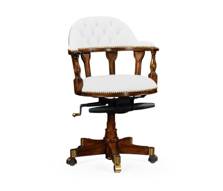 Fabric upholstered captain's chair (COM)