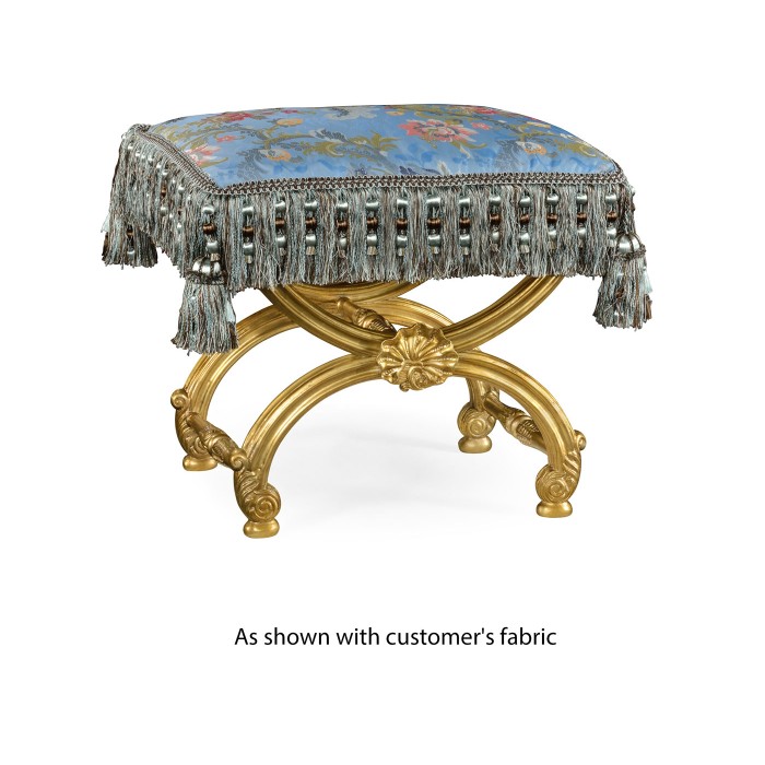 Gilded Footstool with Shell Decoration