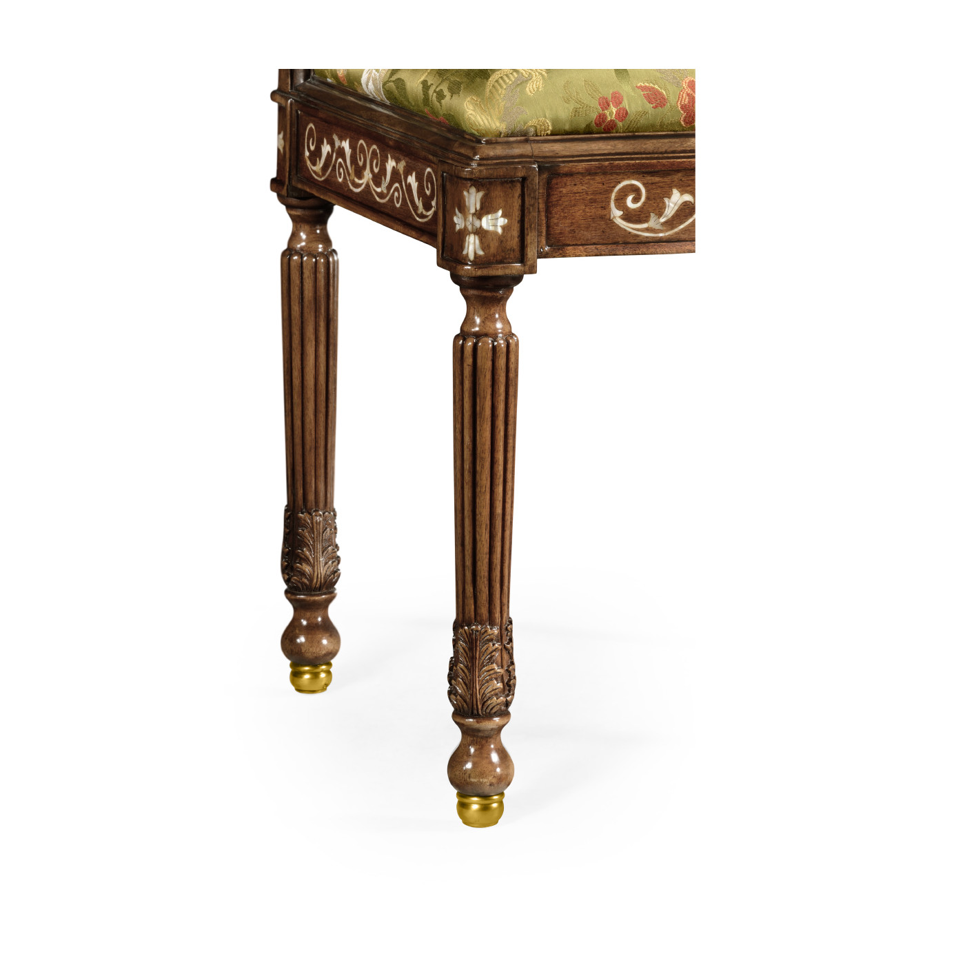 Burl & mother of pearl dressing stool