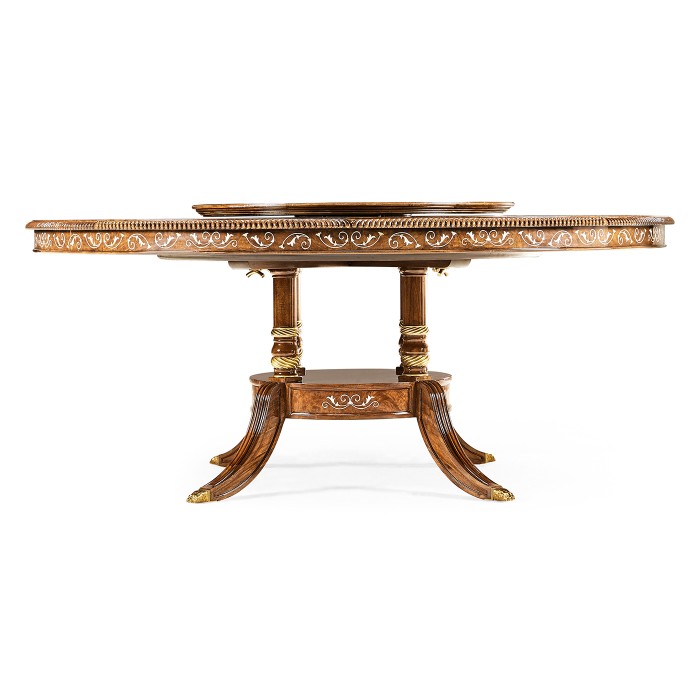 Burl & Mother of Pearl Round Dining Table 71