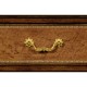 Mahogany and leather inlaid side table with drawers