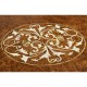 Burl & mother of pearl inlaid round side table