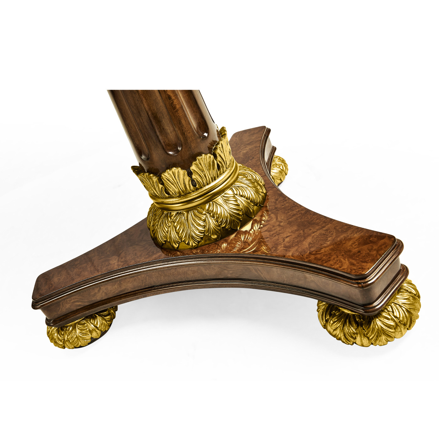 Burl & mother of pearl inlaid round side table