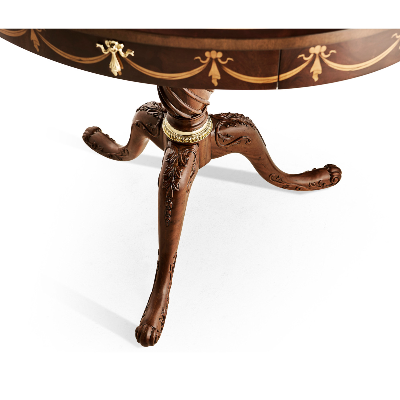 Mahogany Oval Marquetry Lamp Table
