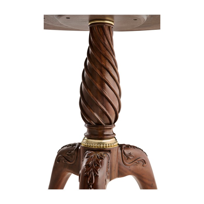 Mahogany Oval Marquetry Lamp Table