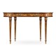 Burl & mother of pearl kidney shaped desk