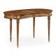 Burl & mother of pearl kidney shaped desk