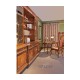 Burl & mother of pearl kidney shaped desk