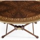 Oval Mahogany Tray on Stand with Brass Border