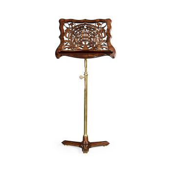 Mahogany Fretwork Adjustable Music Stand