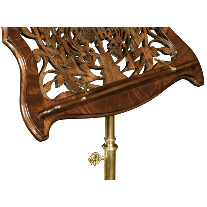 Mahogany Fretwork Adjustable Music Stand