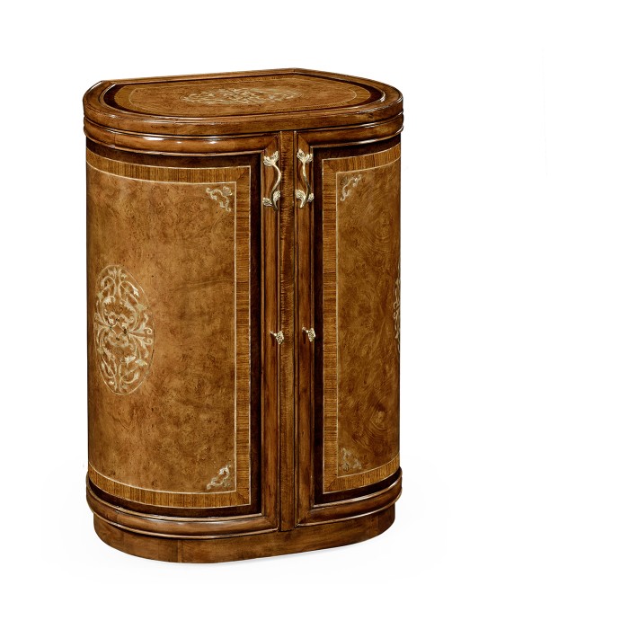 Burl & mother of pearl inlaid metamorphic dressing table