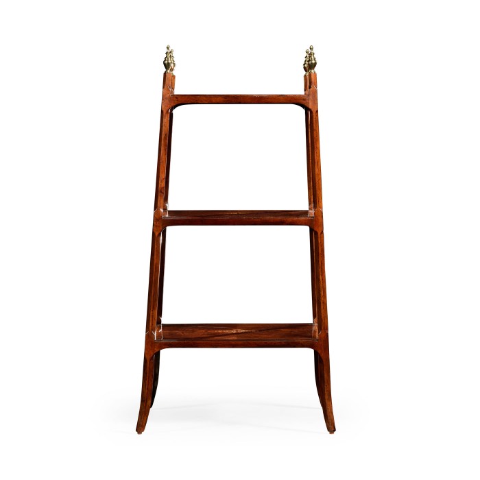 Regency style mahogany four tier étagère