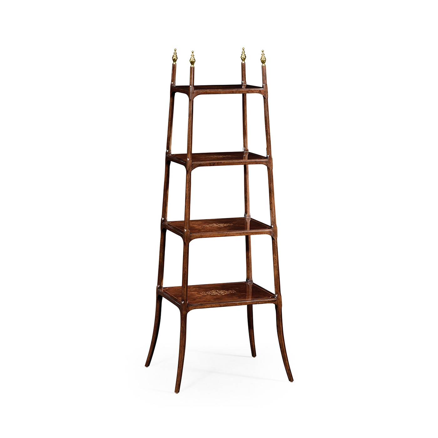 Regency style mahogany four tier étagère
