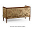 Regency style settee with brass detailing