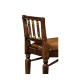 Mahogany Window bench with leather upholstery