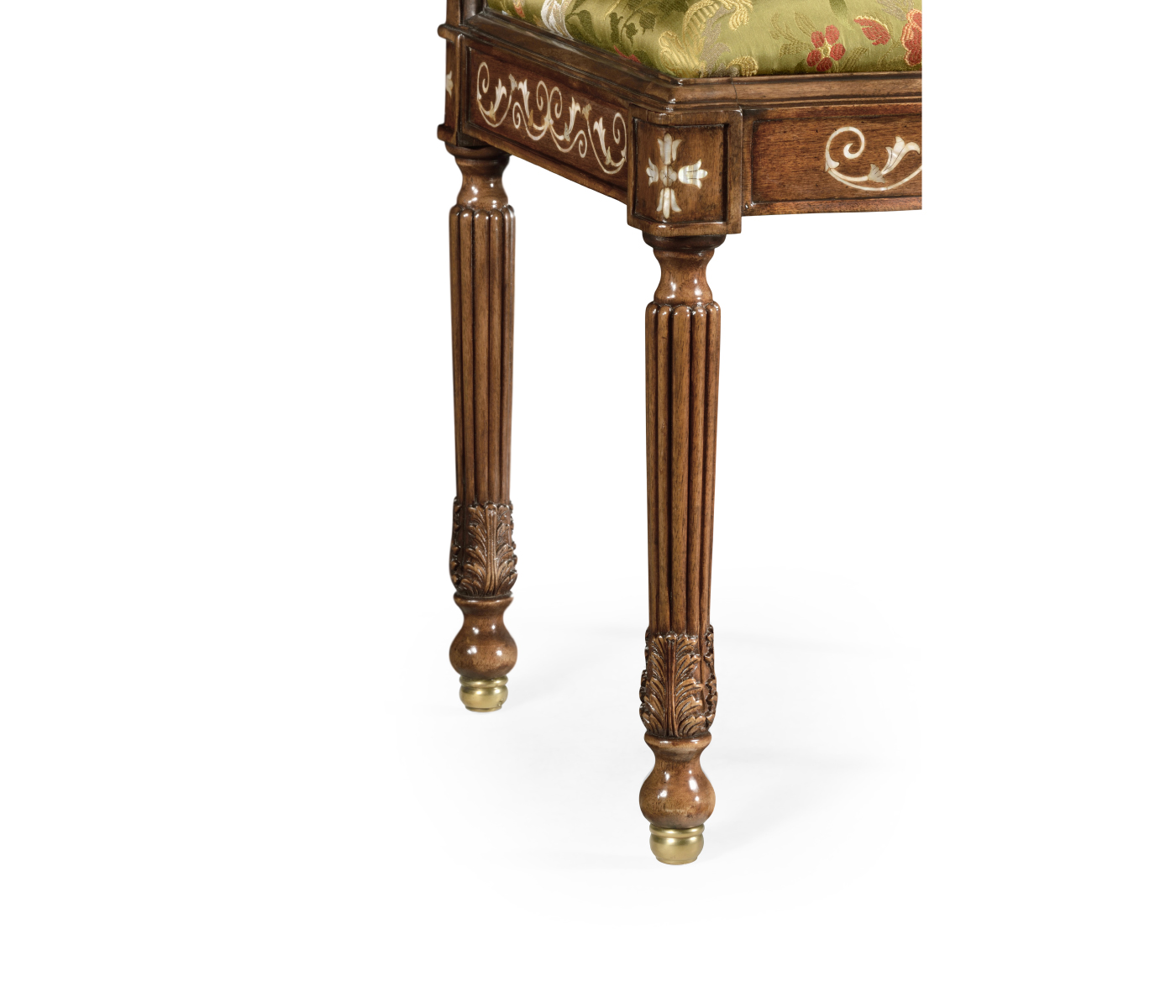 Burl & Mother of Pearl Dressing Stool