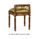 Burl & Mother of Pearl Dressing Stool